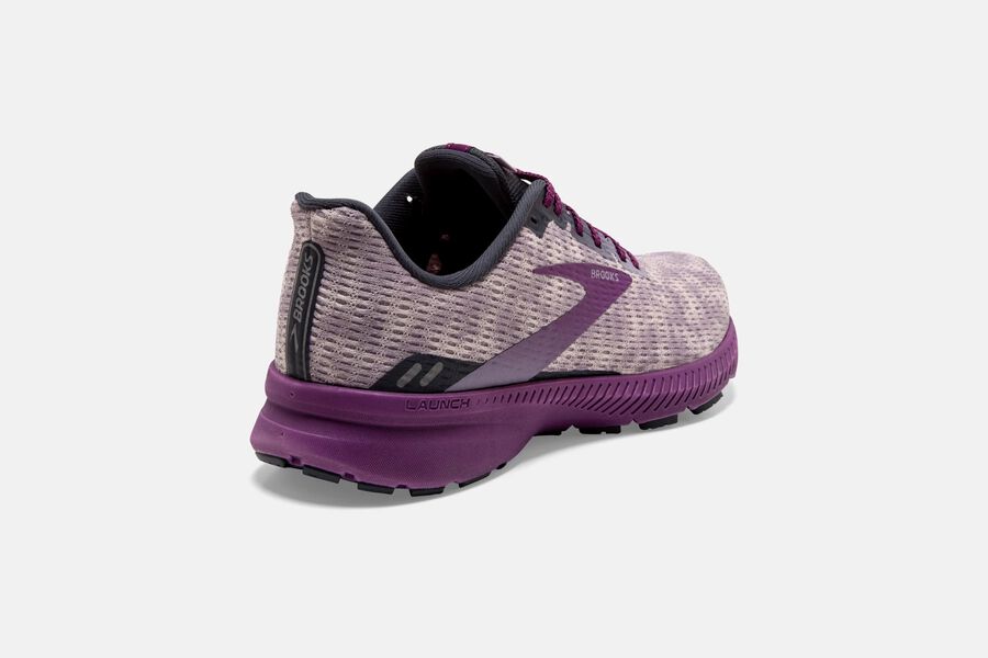 Brooks Running Shoes Womens Purple - Launch 8 Road - 5928-LSTEB